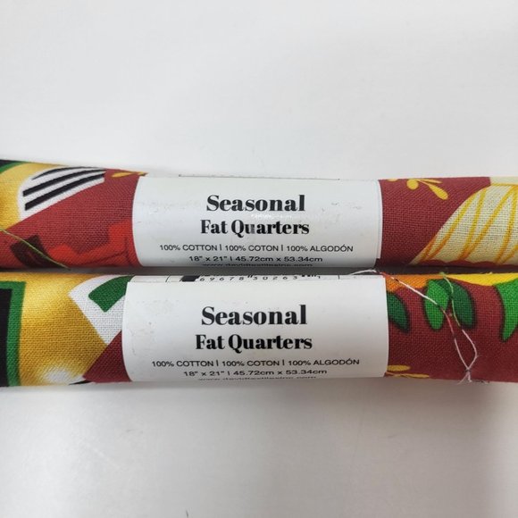 Lot of 2 Kwanza  Fat Quarter 18" x 21" 100% Cotton - African Drums Fabric Crafts - Picture 4 of 7